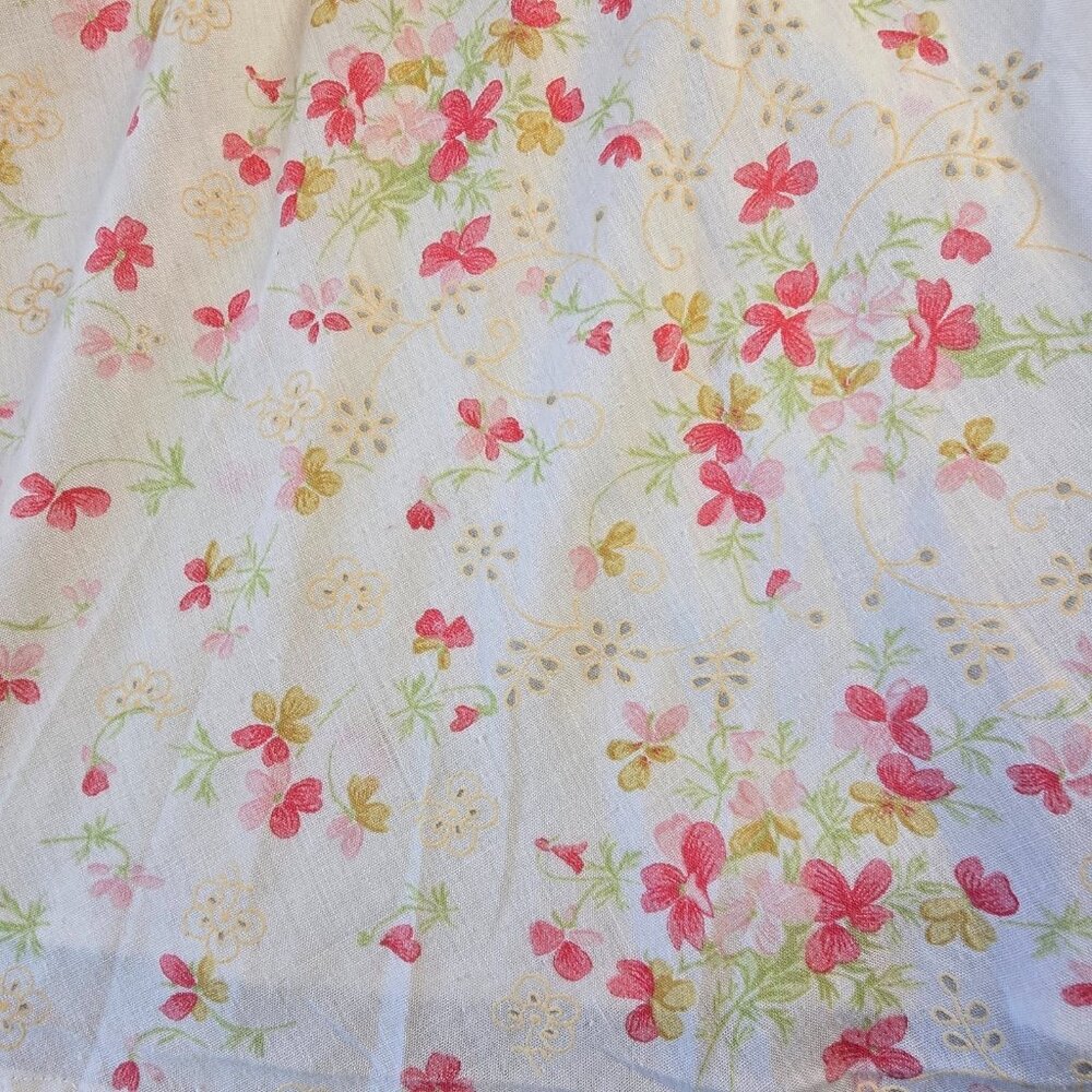 Vintage 70s Floral Summer Dress Boho Prairie Cottagecore Empire Waist Handmade - Picture 12 of 16